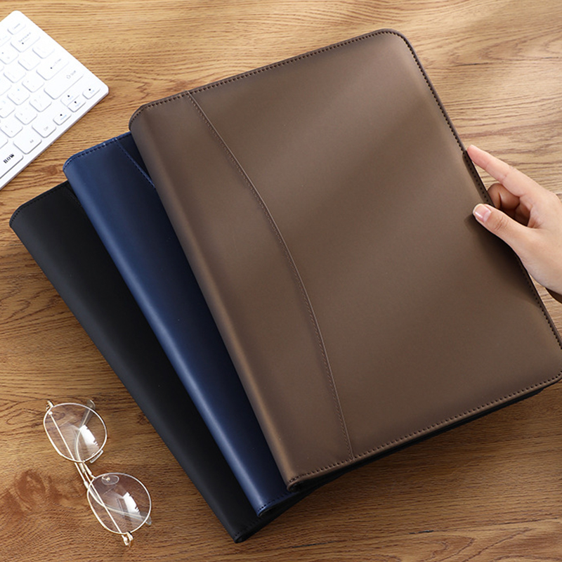 Multifunctional A4/A5 PU Leath - Portfolio Folder Zip avaliação e preço