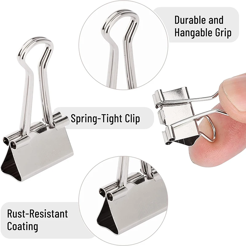 5-30Pcs Binder Clips File Meta - Office Stationery And Supply avaliação e preço