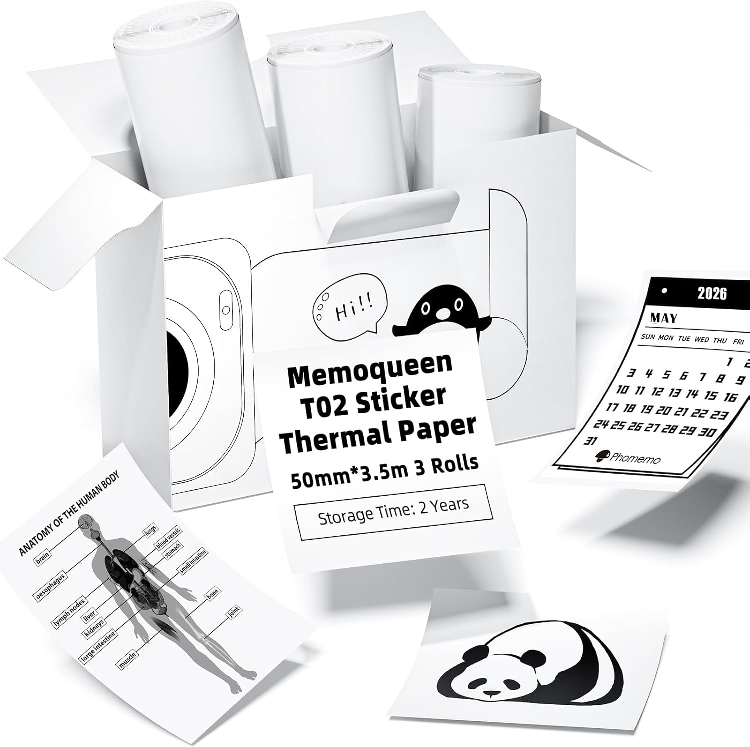 Thermal Sticker Paper, 50mmx3. - Sticker Label Roll avaliação e preço