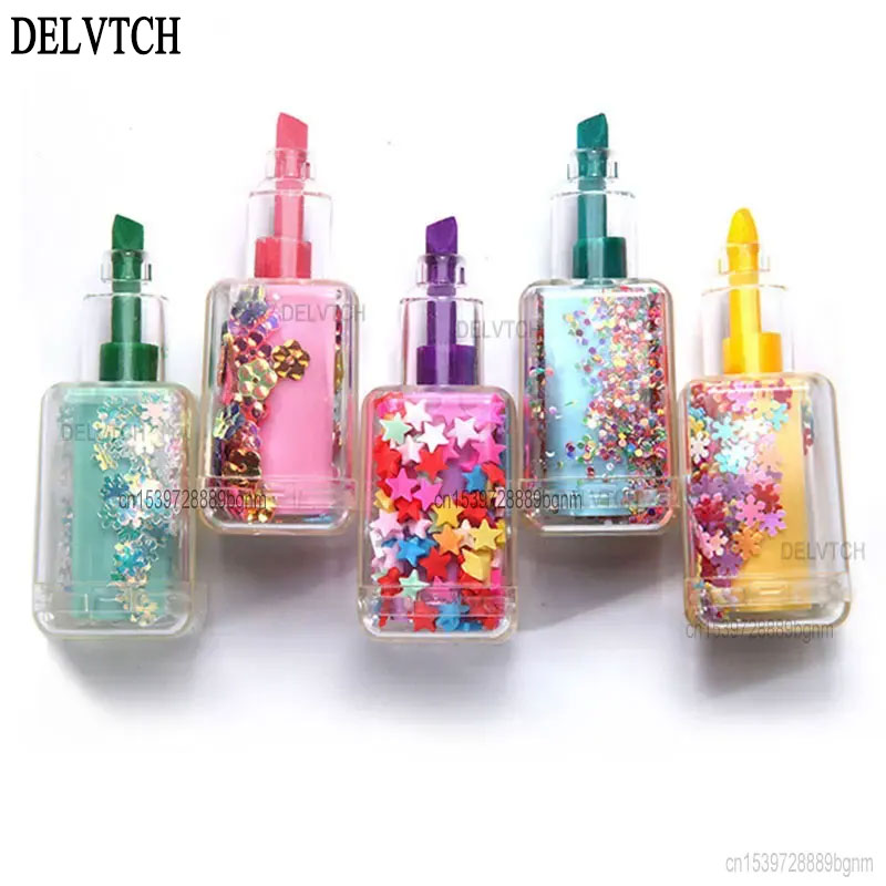 5Pcs Set Mini Sequin Nail Poli - Highlighter Set Pastel avaliação e preço