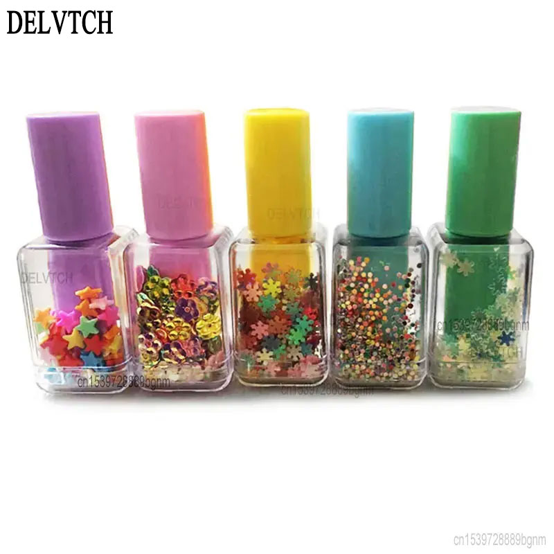 5Pcs Set Mini Sequin Nail Poli - Highlighter Set Pastel avaliação e preço