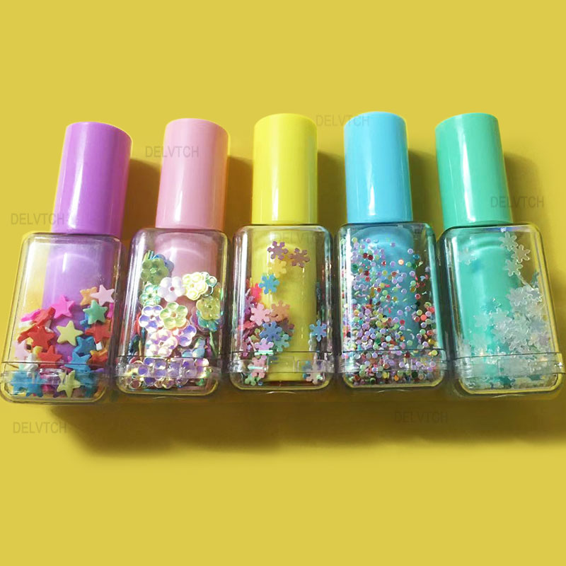 5Pcs Set Mini Sequin Nail Poli - Highlighter Set Pastel avaliação e preço