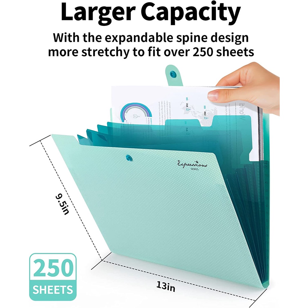 Expanding File Folder,5 Pocket - Portfolio Folder Zip avaliação e preço