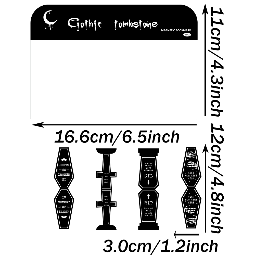4PCS Creative Gothic Gothic to - Bookmark Magnetic Clip avaliação e preço
