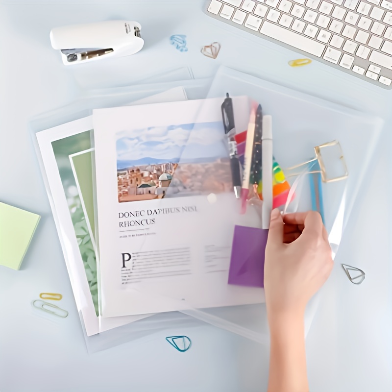 10pcs Transparent A4 Folders C - Office Stationery And Supply avaliação e preço
