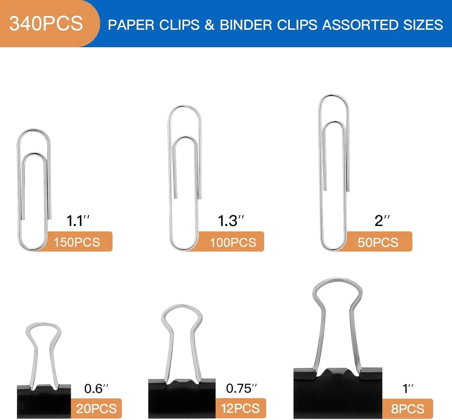 Paper Clips & Binder Clips, 34 - Binder Clip Assorted avaliação e preço