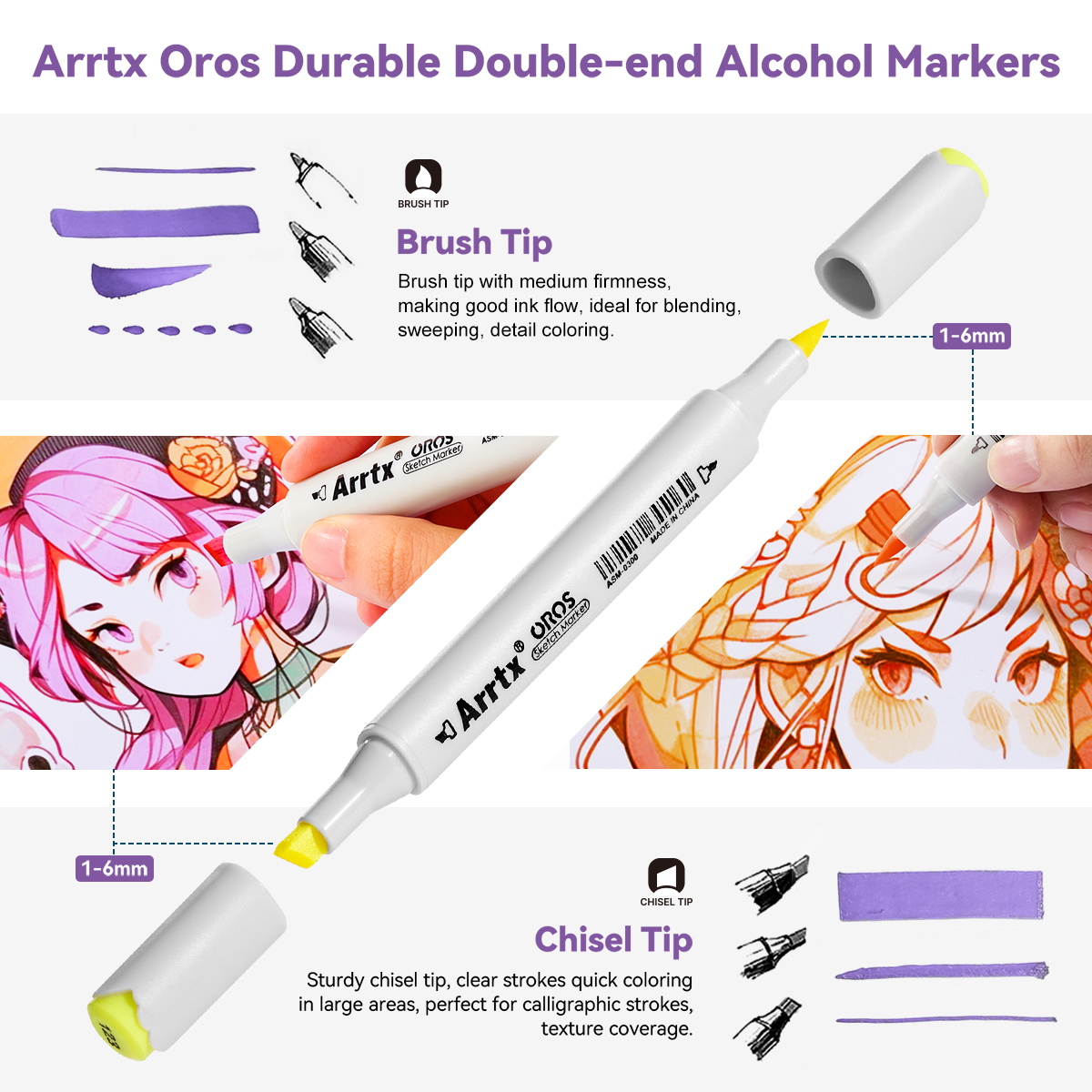 Arrtx Oros 66 Pastel Colors Al - Highlighter Set Pastel avaliação e preço