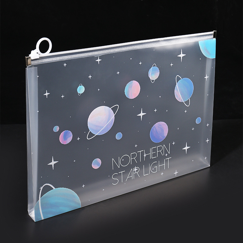 4/12pcs A4 Space Zipper Folder - Office Stationery And Supply avaliação e preço