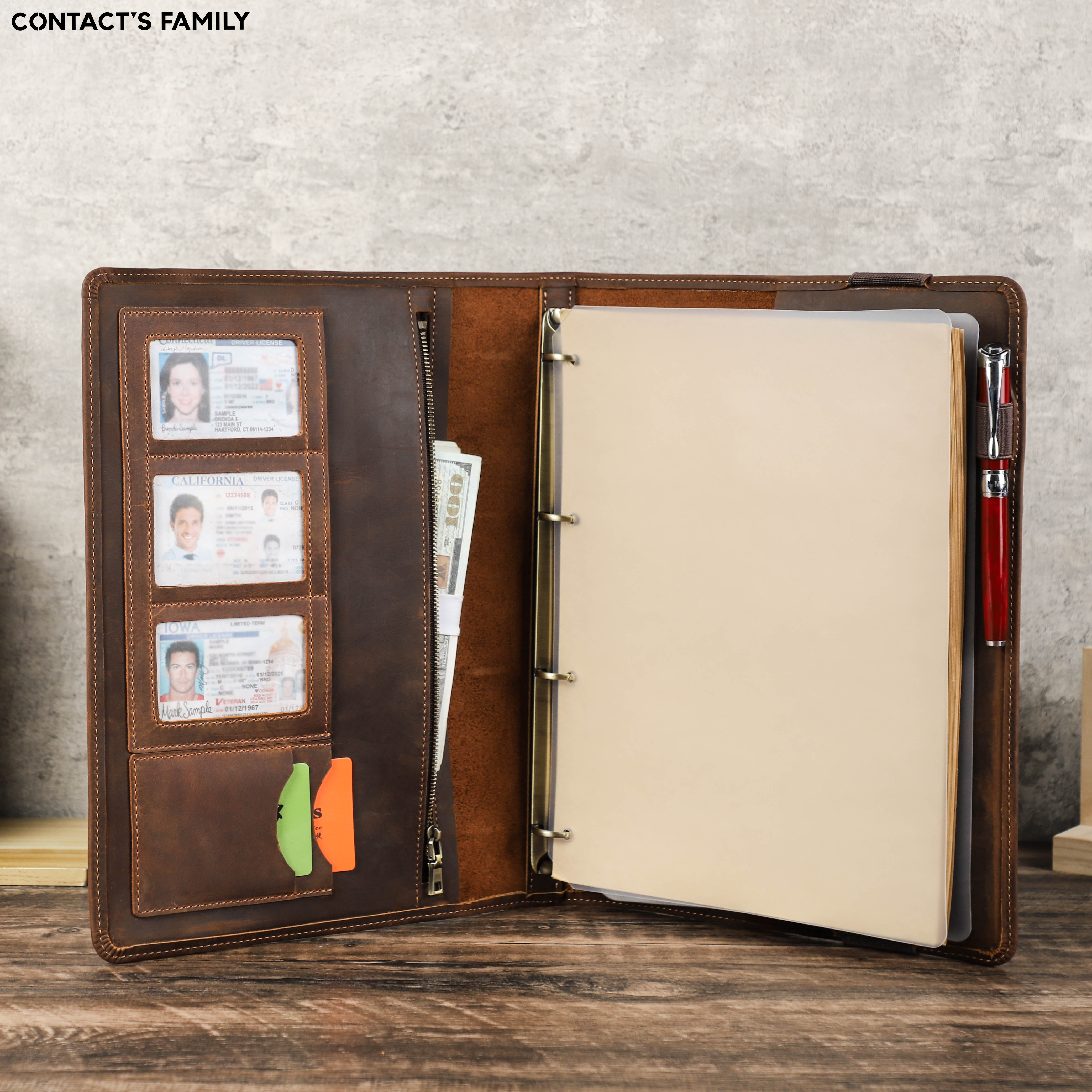 Luxury Retro Business A4 Noteb - Portfolio Folder Zip avaliação e preço