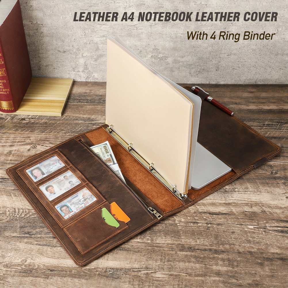 Luxury Retro Business A4 Noteb - Portfolio Folder Zip avaliação e preço