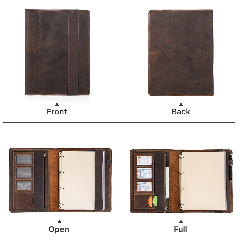 Luxury Retro Business A4 Noteb - Portfolio Folder Zip avaliação e preço