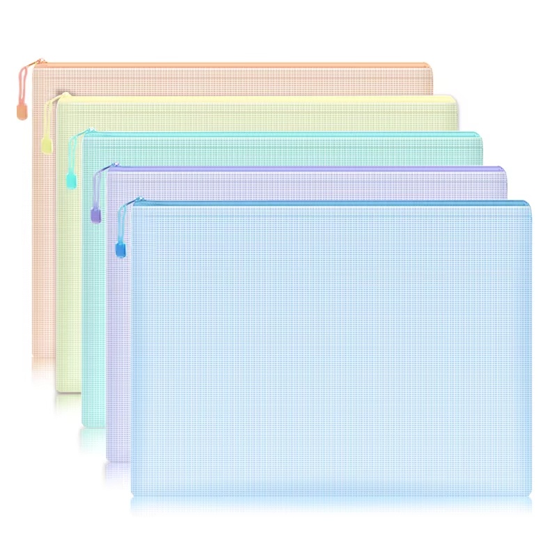 5-30Pcs Mesh Zipper Pouch Docu - Office Stationery And Supply avaliação e preço